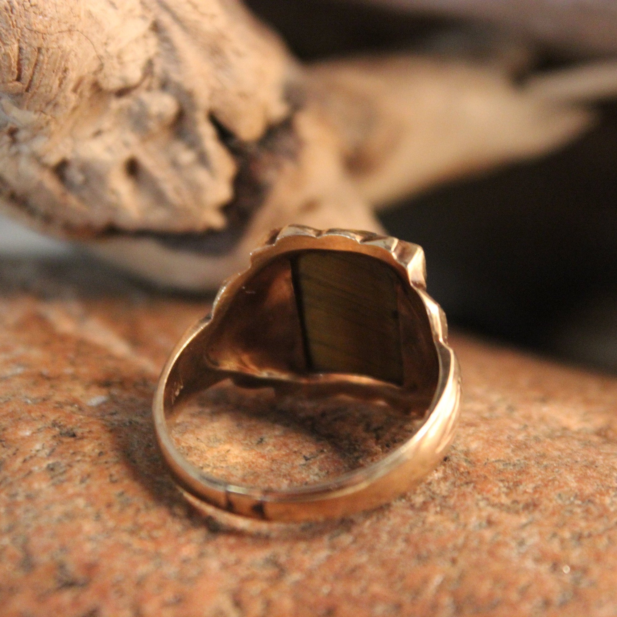 Vintage 10K Solid Rose Gold Roman Soldier Mens Gold Ring Heavy 7 Grams ...