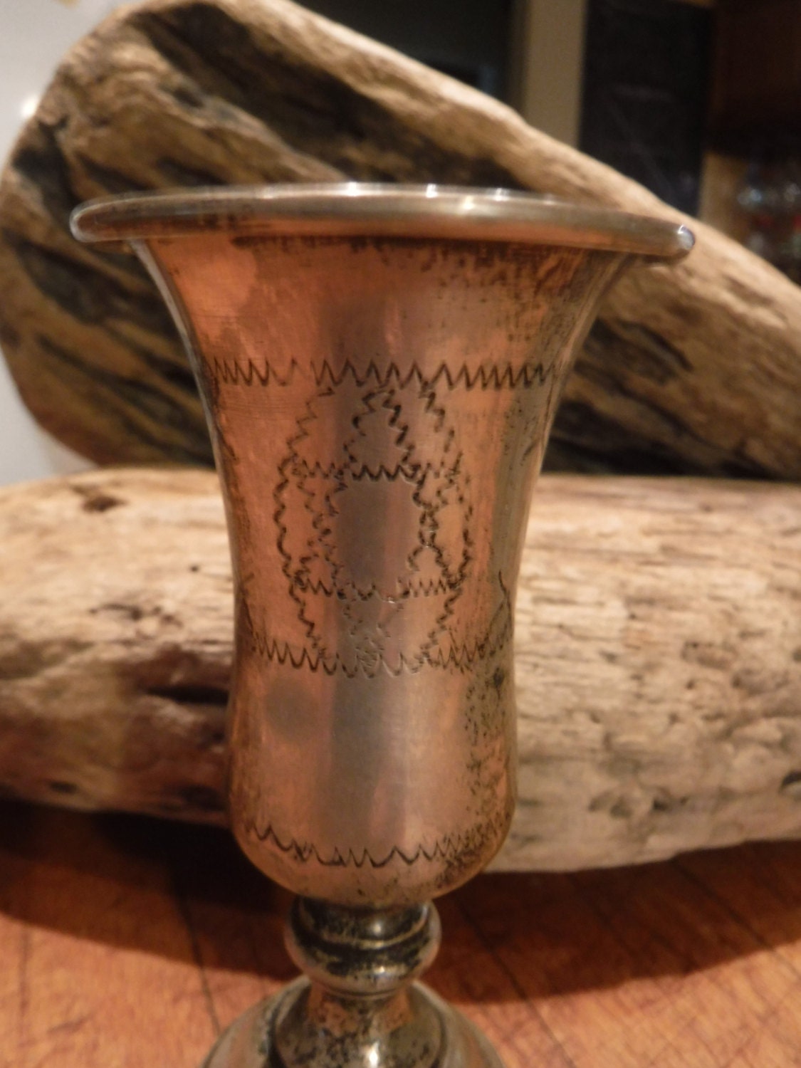 Vintage Kiddush Cup Goblet Sterling Silver 925 Handmade Goblet Cup