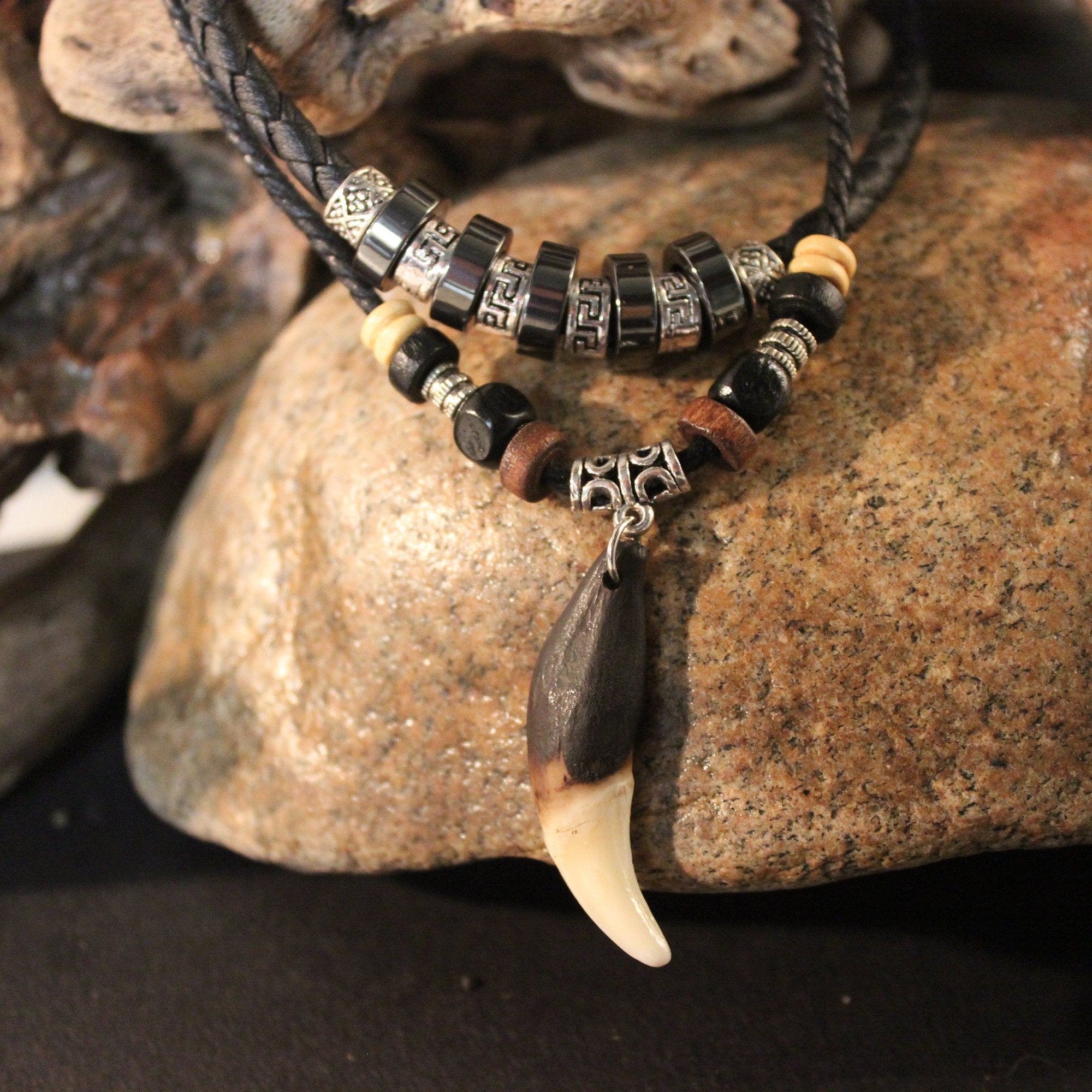 Tribal wolf shop necklace