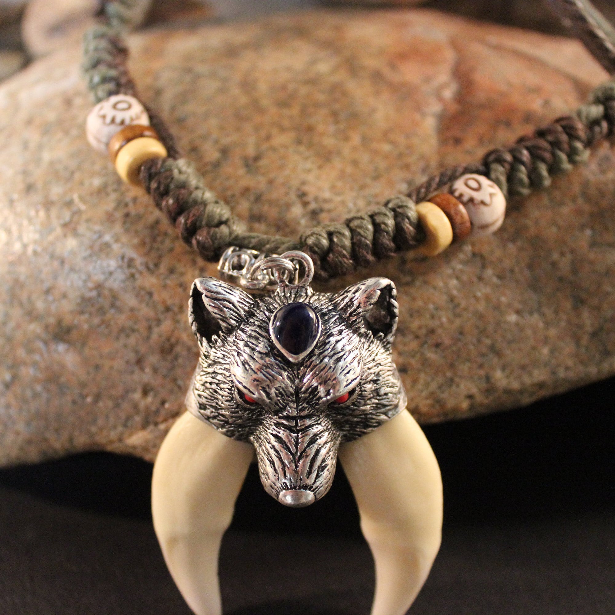 Large Wolf Tooth Necklace Wolf Teeth Necklace Wolf Necklace Wolf Tooth