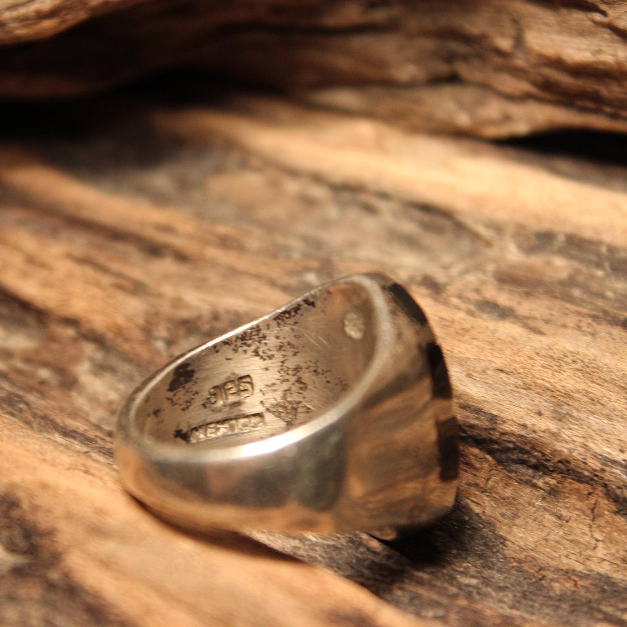 Mens Vintage Silver Ring Heavy 19.3 Grams Sterling Silver 925 Mens Onyx Ring Size 9 Mens large