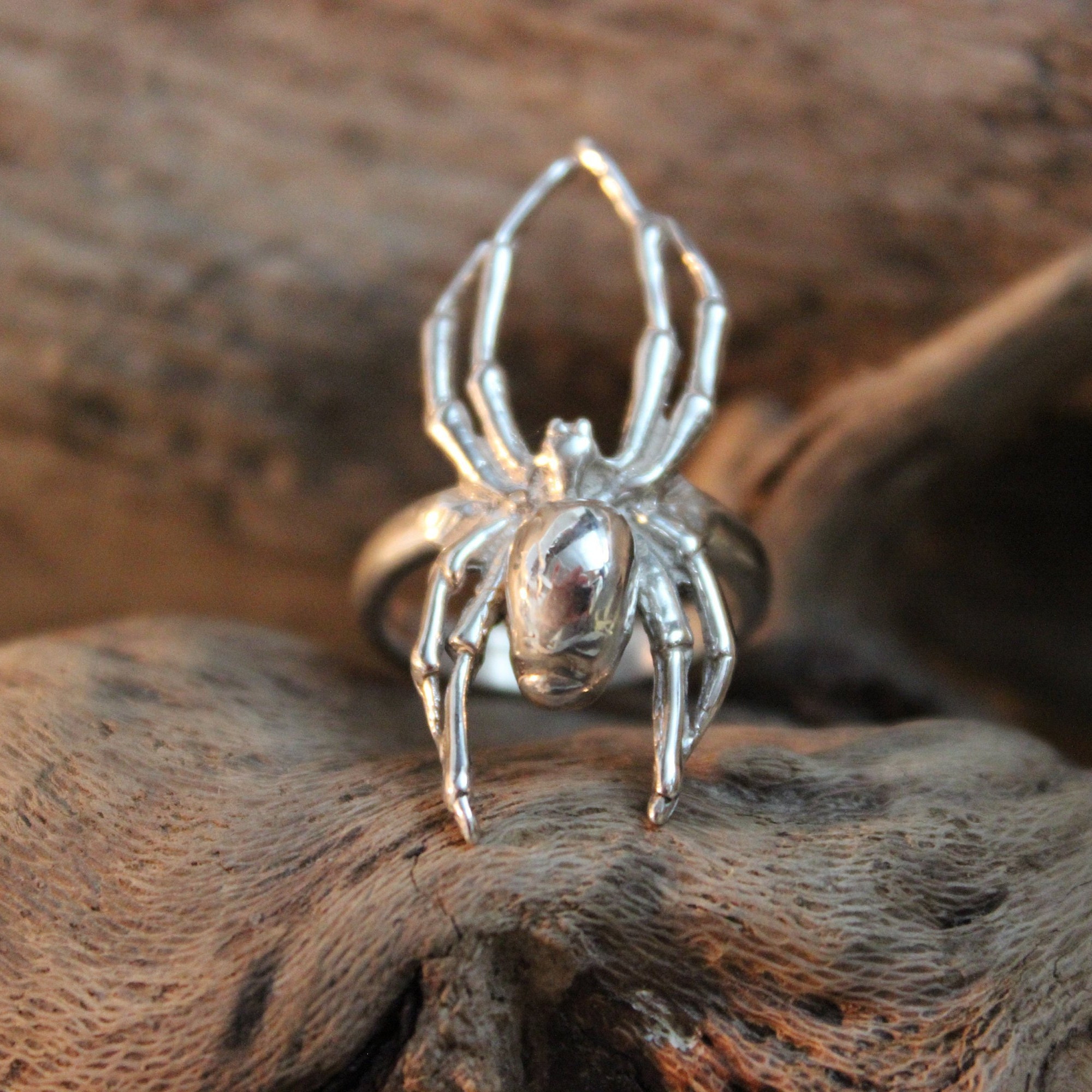 Vintage Sterling Silver Spider Ring Large Spider Ring Size 6.5 Weight 8