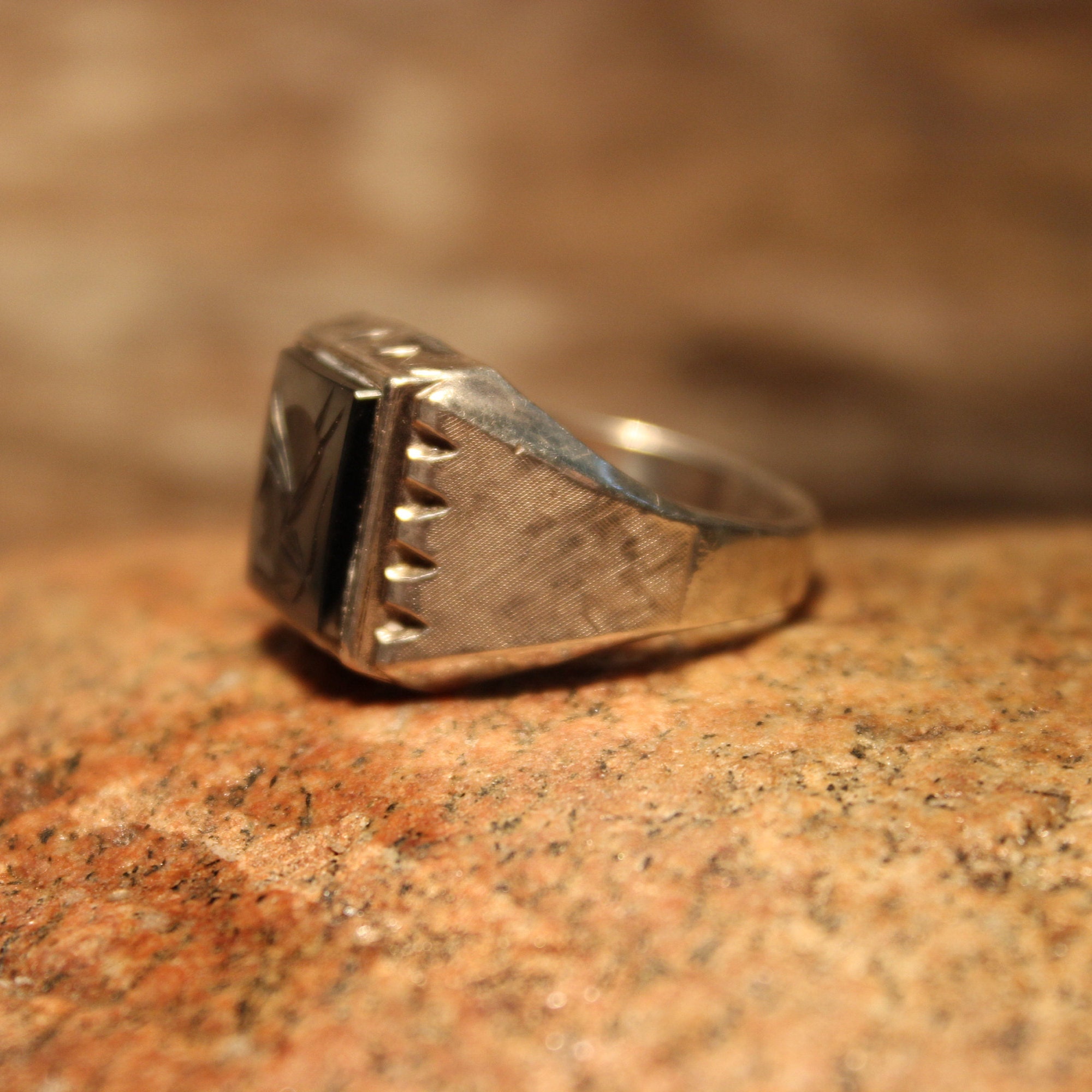 Mens Silver Rings Roman Soldier Ring Size 10.5 Vintage Sterling Silver ...