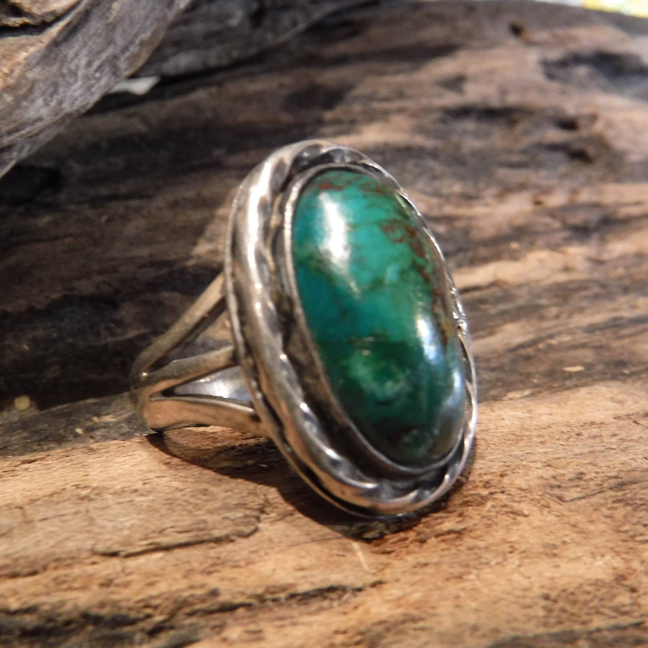 Vintage Large Royston Turquoise Ring Sterling Navajo Native American ...