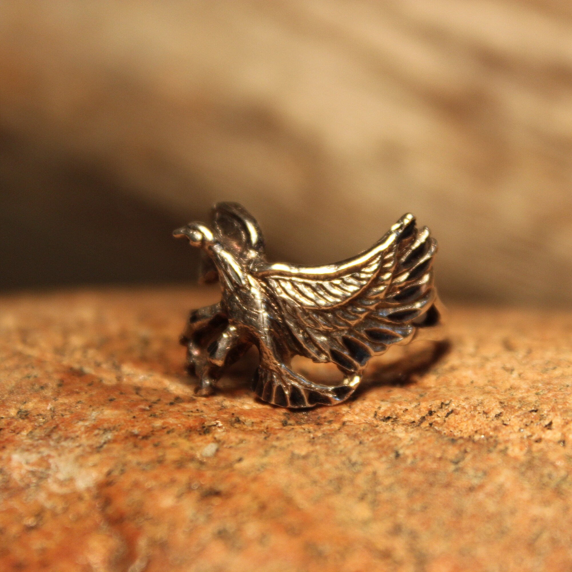 Mens Ring Vintage Navajo Eagle Ring 5.9 Grams Size 9 Mens Rings Native ...