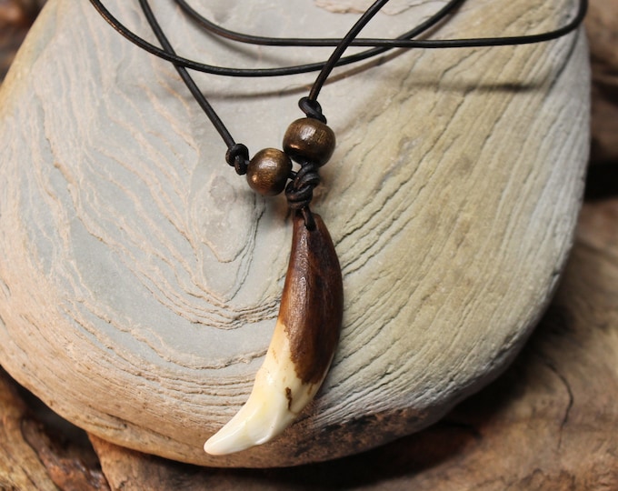 Large Wolf Tooth Necklace Wolf Teeth Necklace Wolf Necklace Wolf Tooth Necklace Adjustable African Native American Large Wolf Tooth Necklace