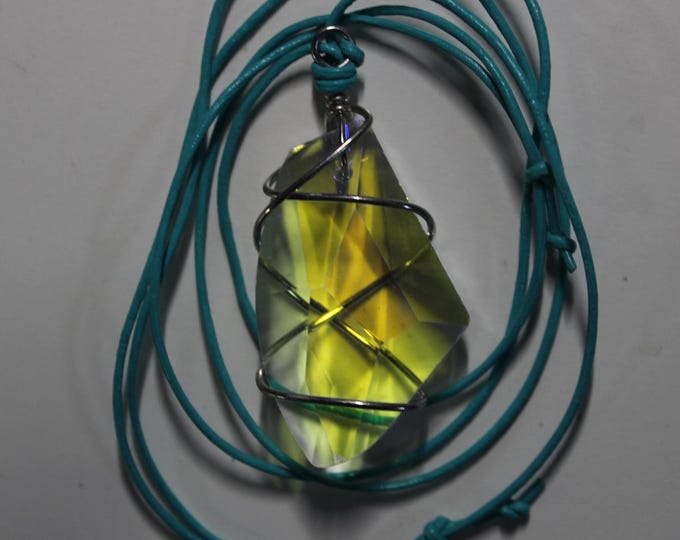 Hand Carved Crystal Pendant Necklace Large Natural Stone Pendant Crystal Pendant Handmade Pendant Necklace Handmade Crystal Pendant