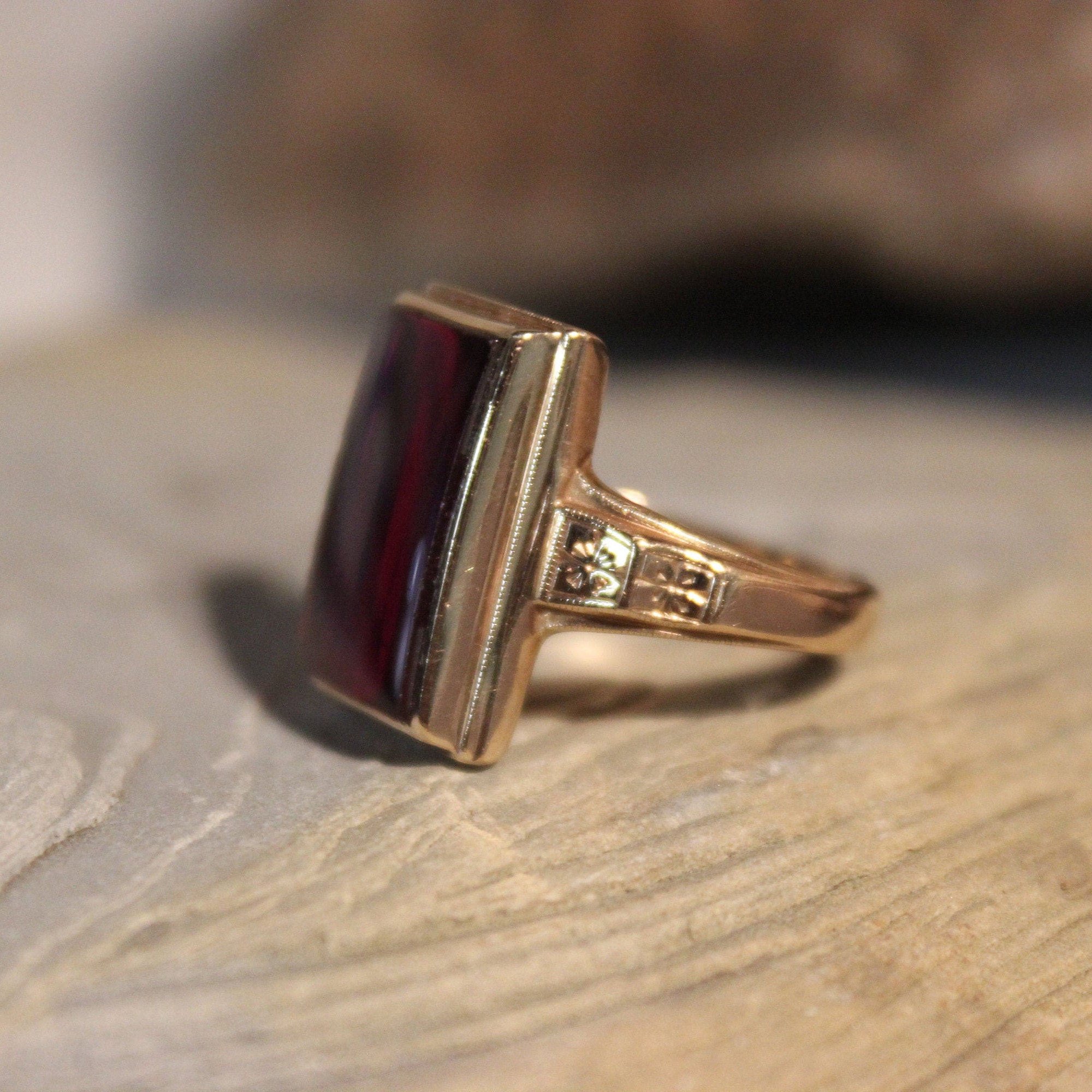 Vintage 10k Solid Gold Ruby Ring 6.2 Grams Size 6.5 Gold Womans Ring