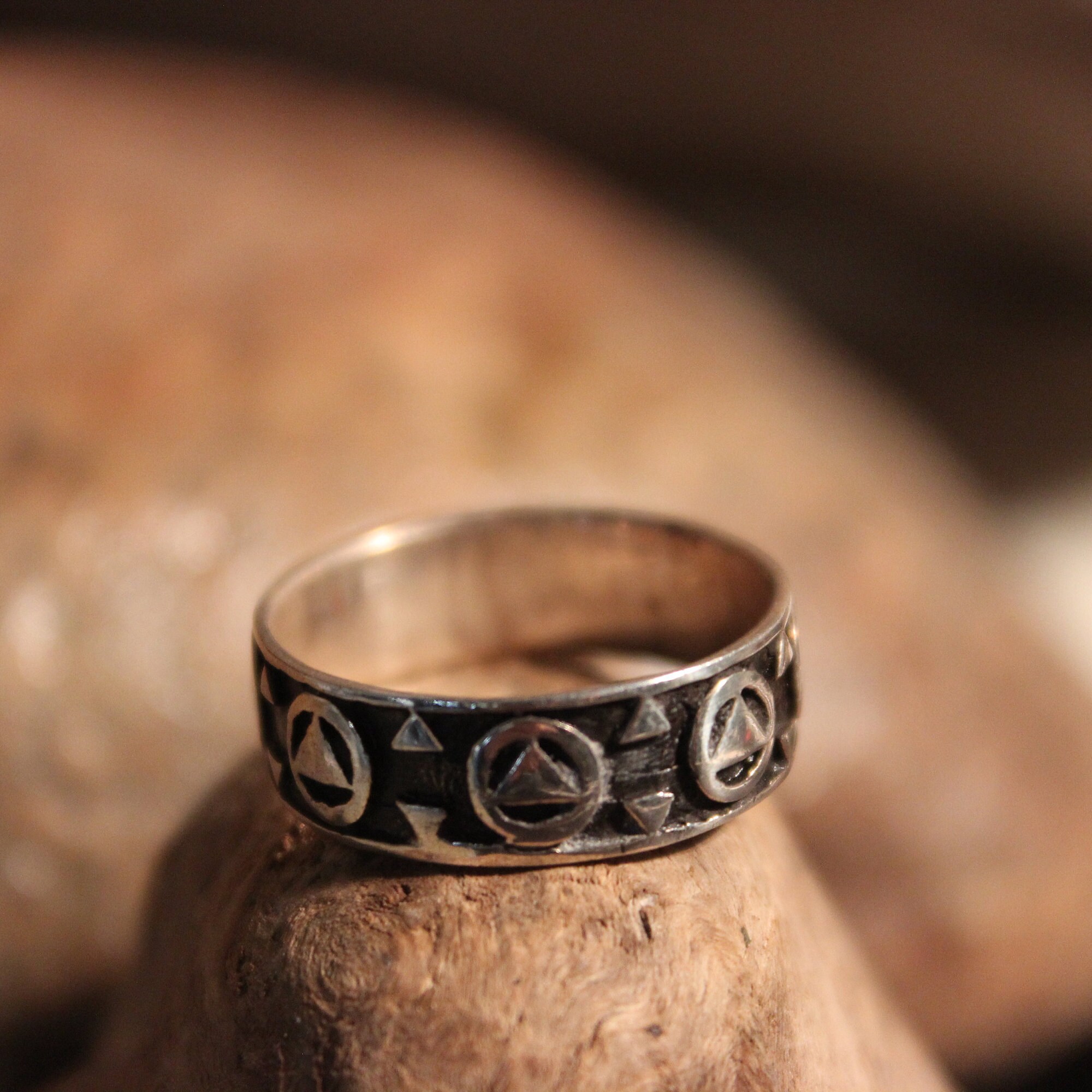 Mens Viking Ring Sterling Viking Band Ring Norse Celtic Ring 3.1 Grams
