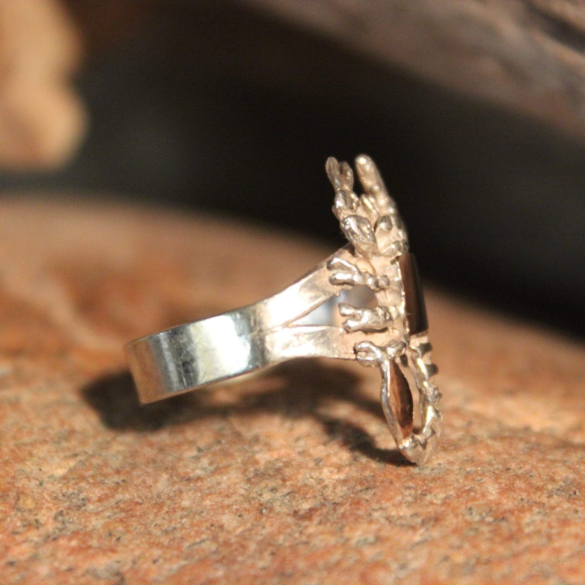 Vintage 18K Gold & Silver Ring 2.8 Grams Size 7.5 Gold Scorpion Ring ...