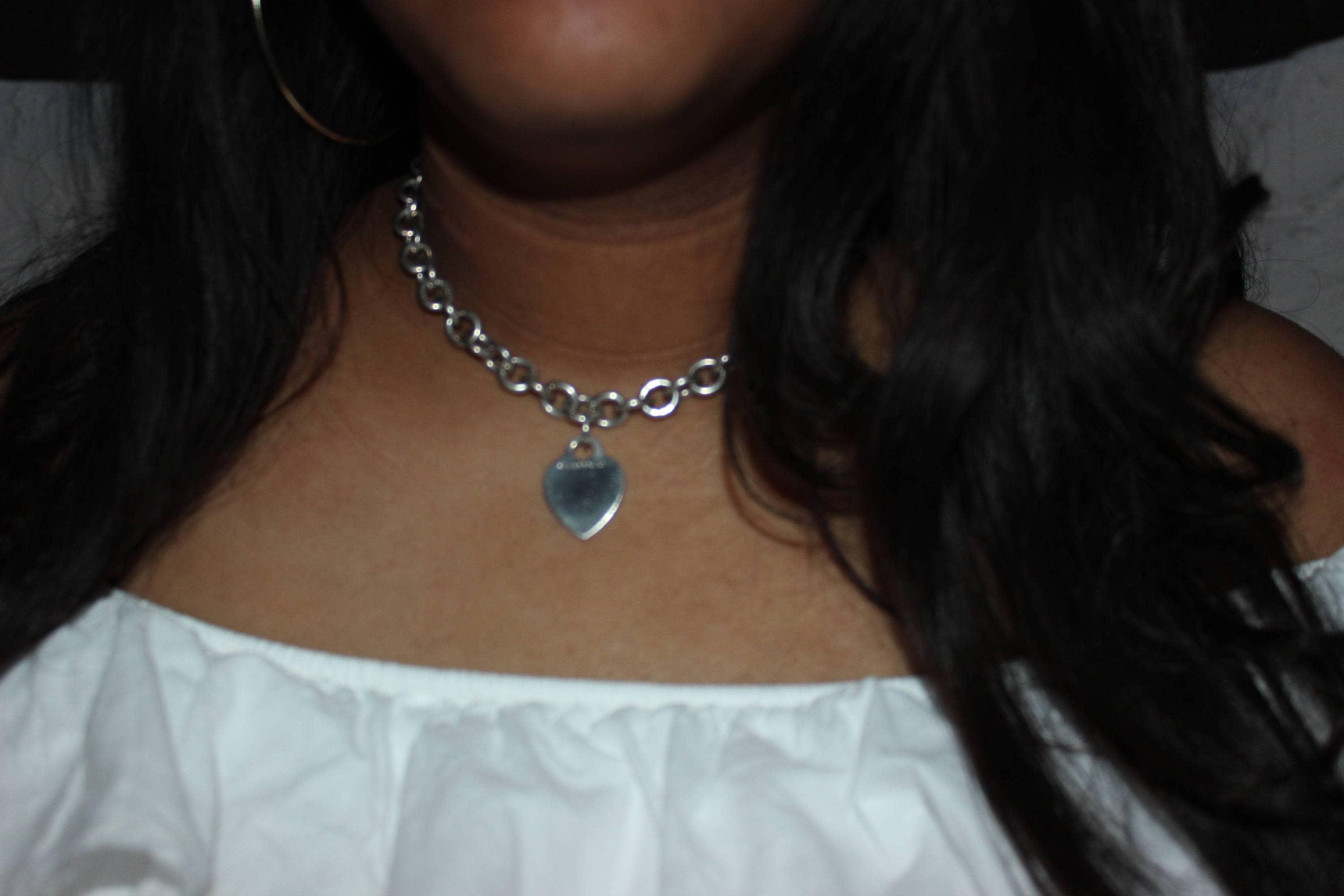 tiffany choker heart necklace