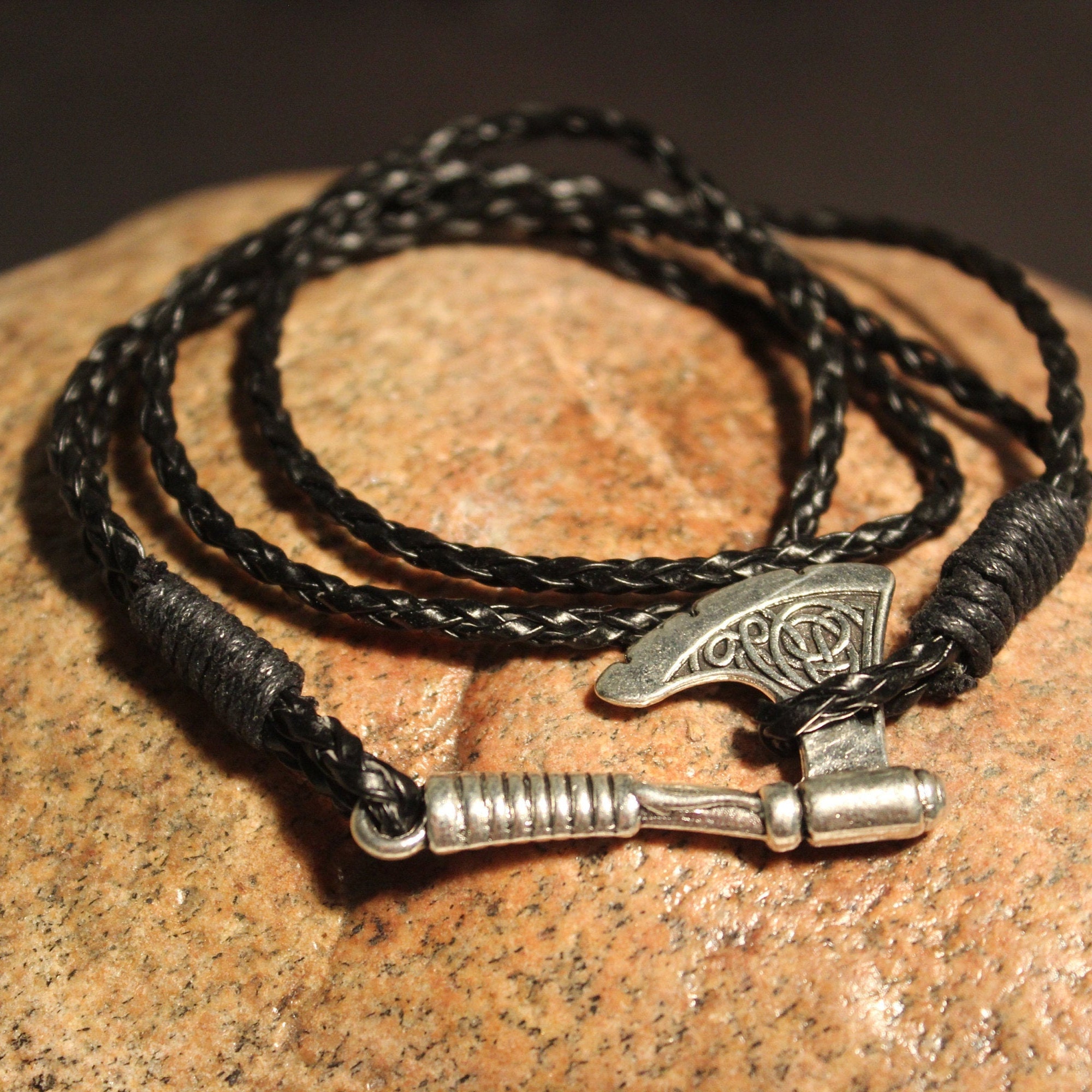 Viking Silver Axe Bracelet Viking Norse Bracelet Cuff Bracelet Norse