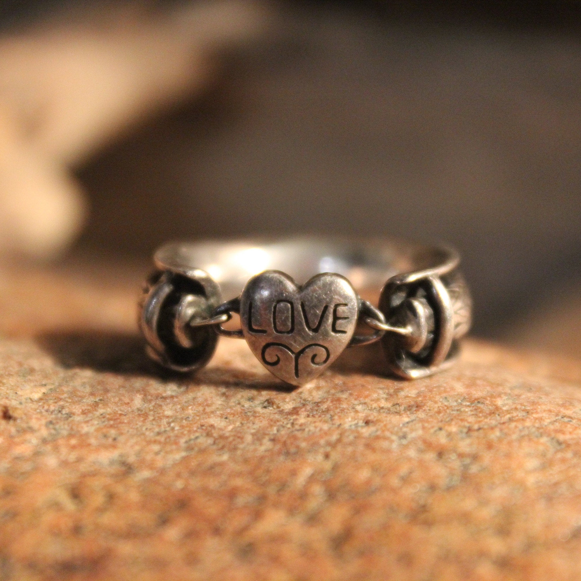 60s sterling silver heart ring main image 1