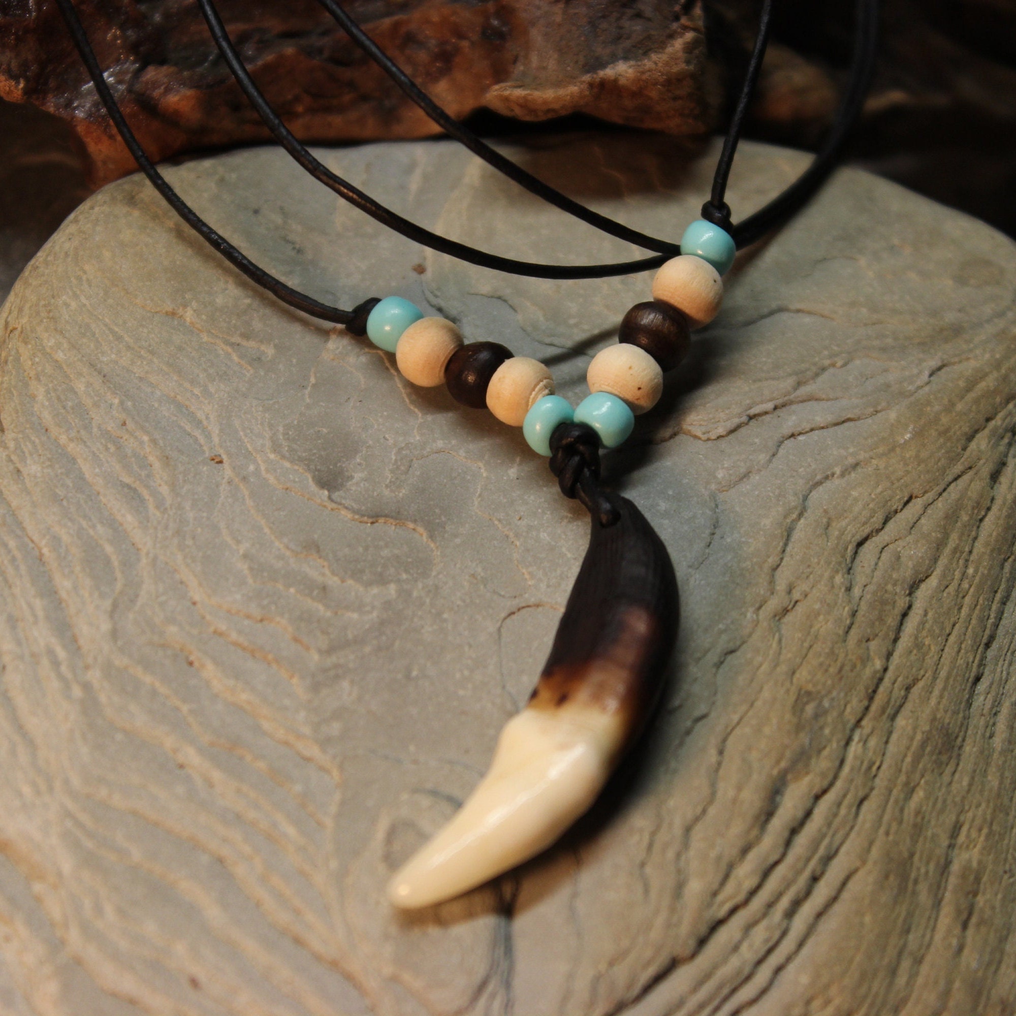Large Wolf Tooth Necklace Wolf Teeth Necklace Wolf Necklace Wolf Tooth