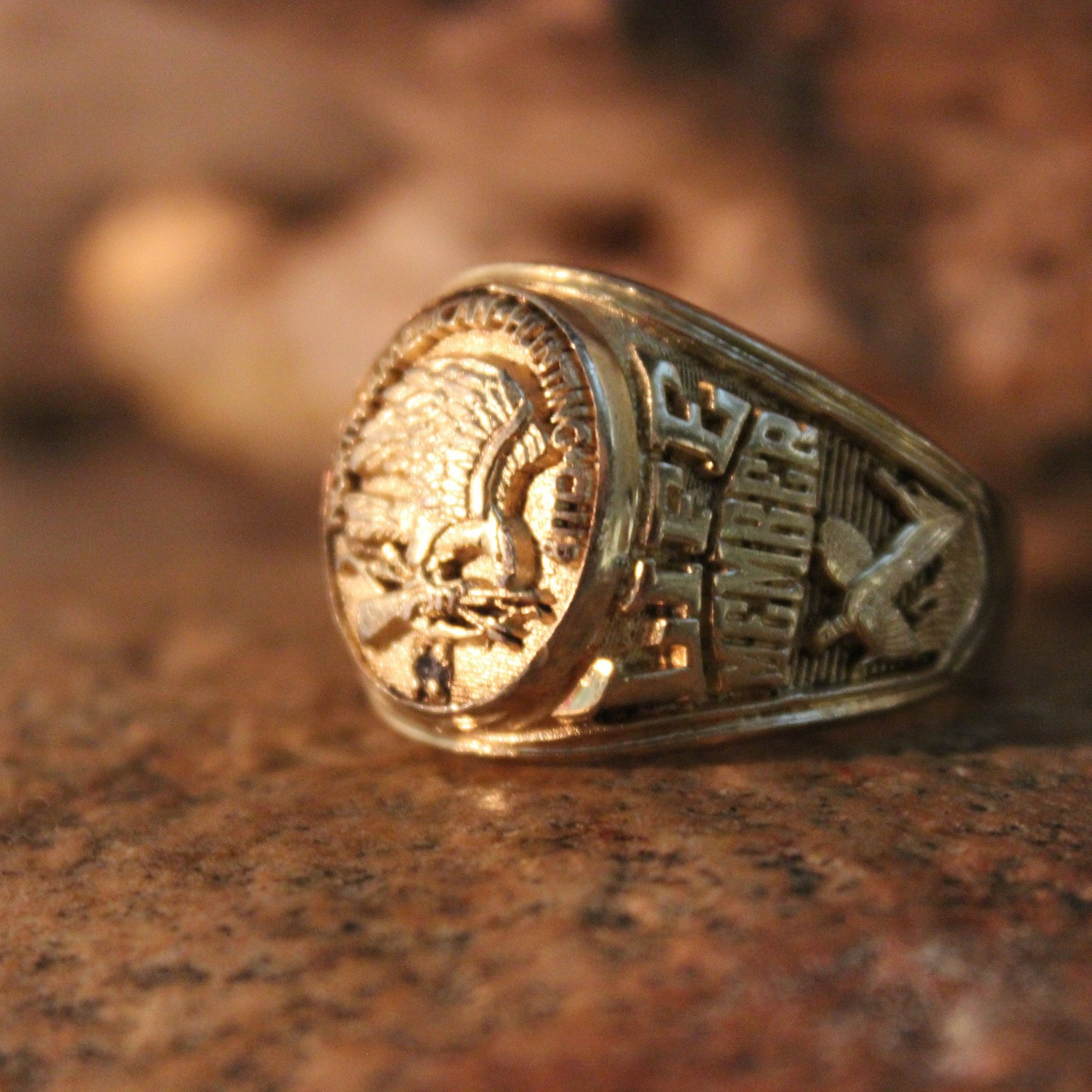 Vintage North American Hunting Club Diamond Ring Life Member