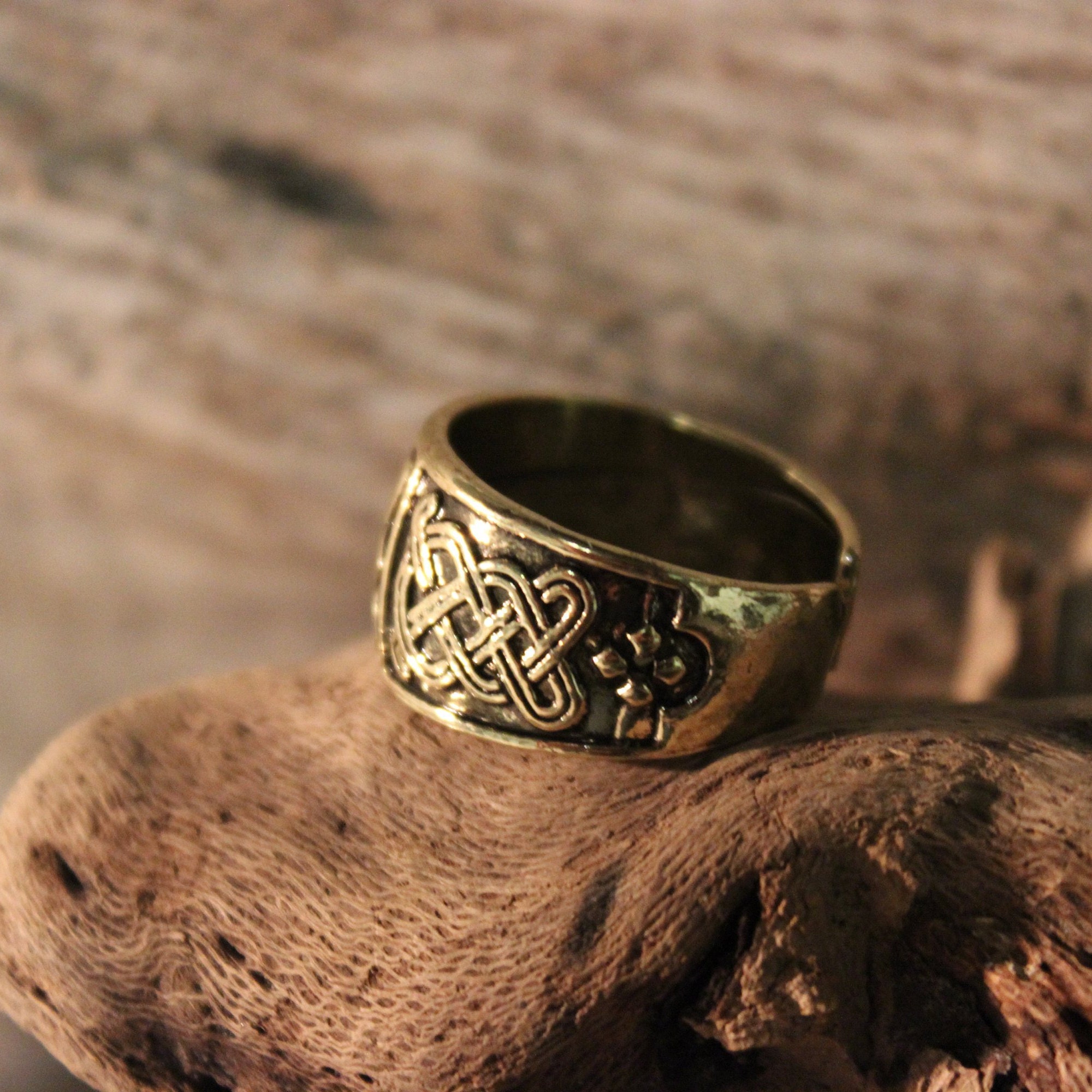 Mens Viking Ring Bronze Viking Band Ring Norse Ring Celtic Ring 8.5