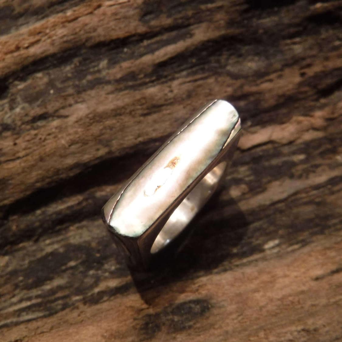Boutons De Manchette Taxco Sterling Silver - Incrustation Nacre Abalone Vintage