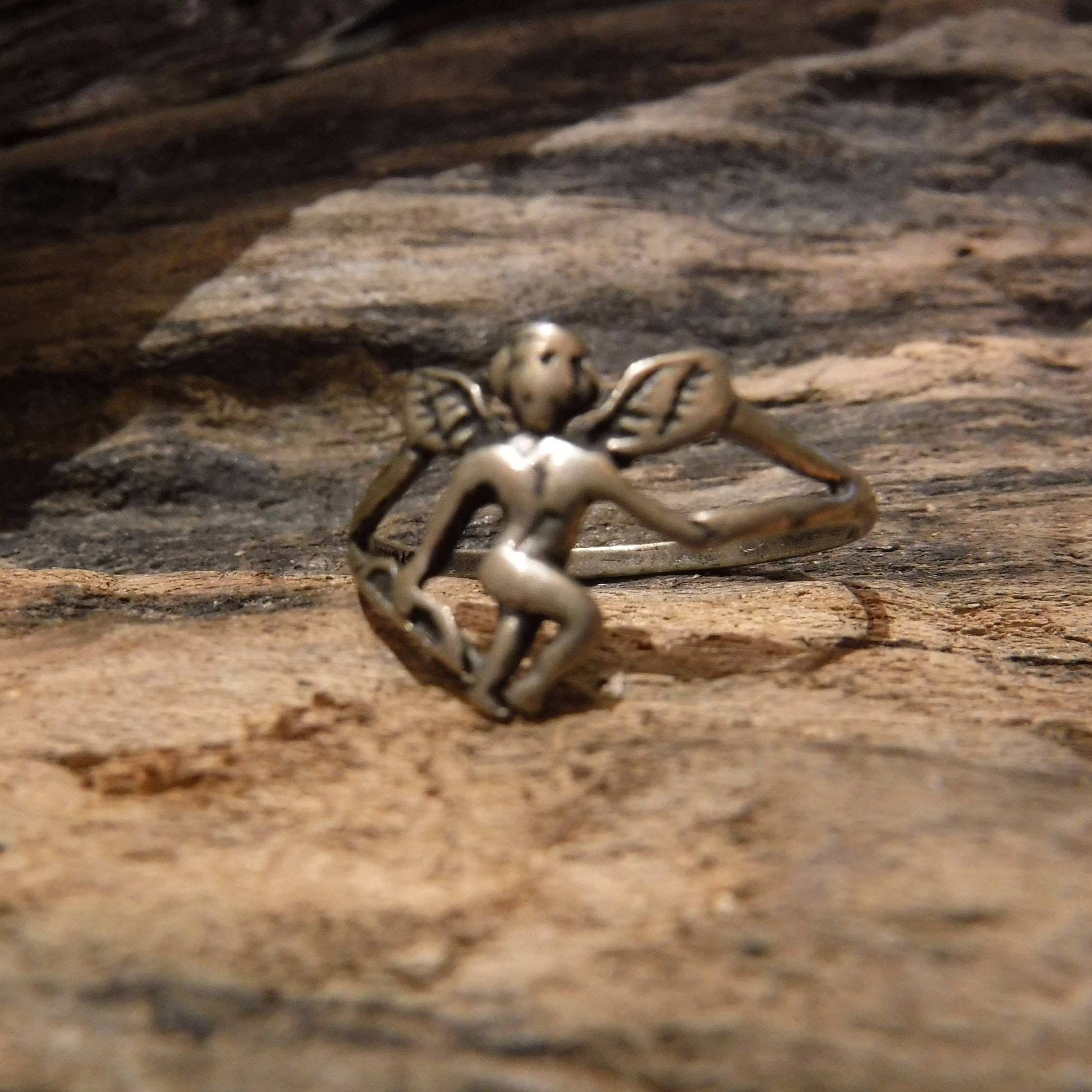 Vintage Sterling Silver Fairy Ring Size 8.25 Vintage Fairy Ring 1.4