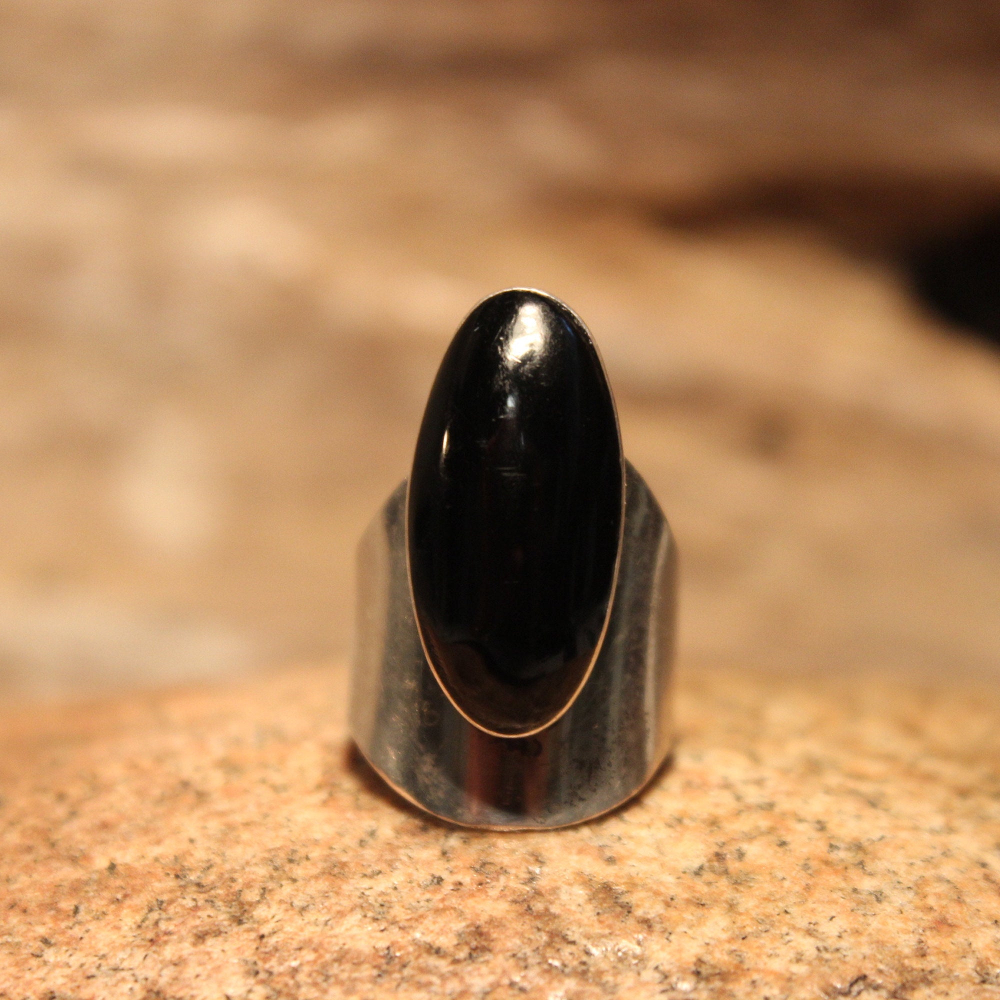 Vintage Sterling Silver Black Onyx Ring Mexico 925 11 3 Grams Size Adjustable Vintage Ring Womens Mens Rings Vintage Silver Ring Silver Ring
