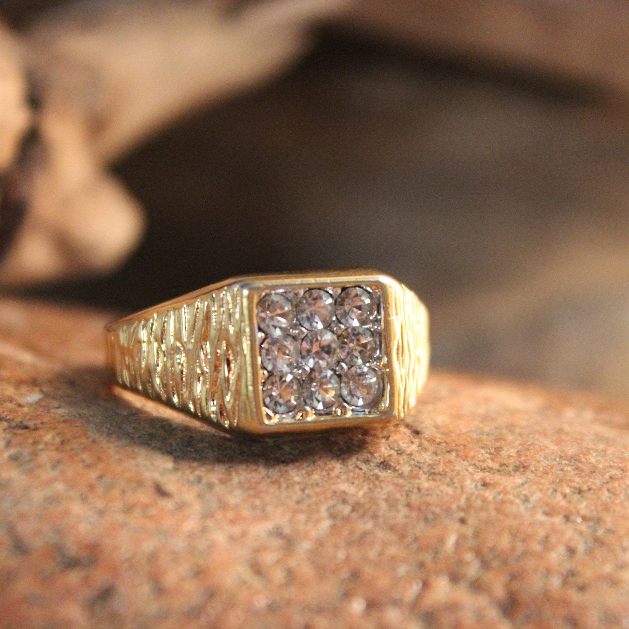 Mens Vintage 18K HGE Ring Mens Yellow Gold Vintage Ring 10 Grams Size ...