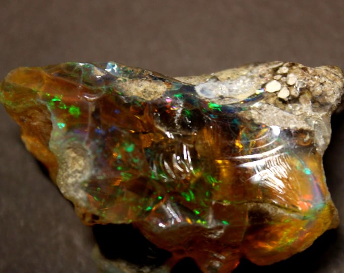 Large Natural Ethiopian Welo Black Fire Opal 94.5Ct Welo Ethiopia Certified Opal Gemstone Pendant Necklace Large Black Opal Certified Opal