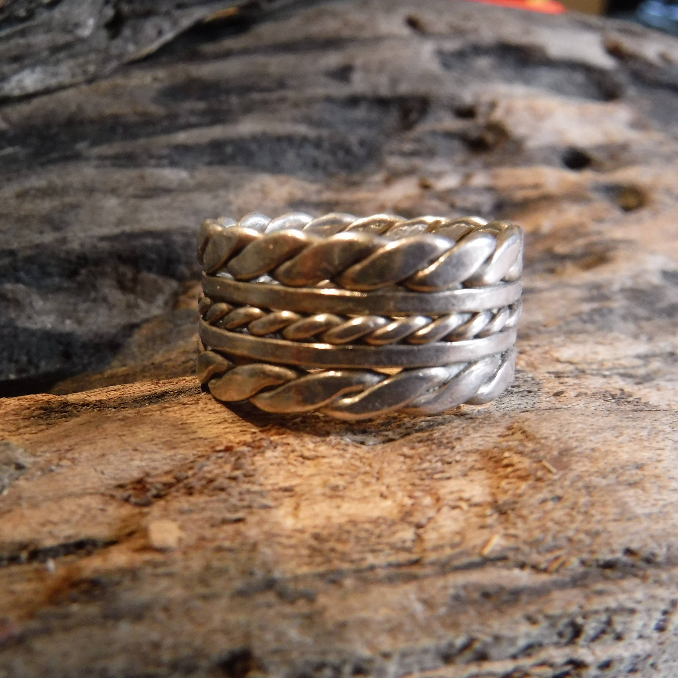 Large Mens Ring Mexico Sterling Silver Mens Ring Heavy 7.9 Grams