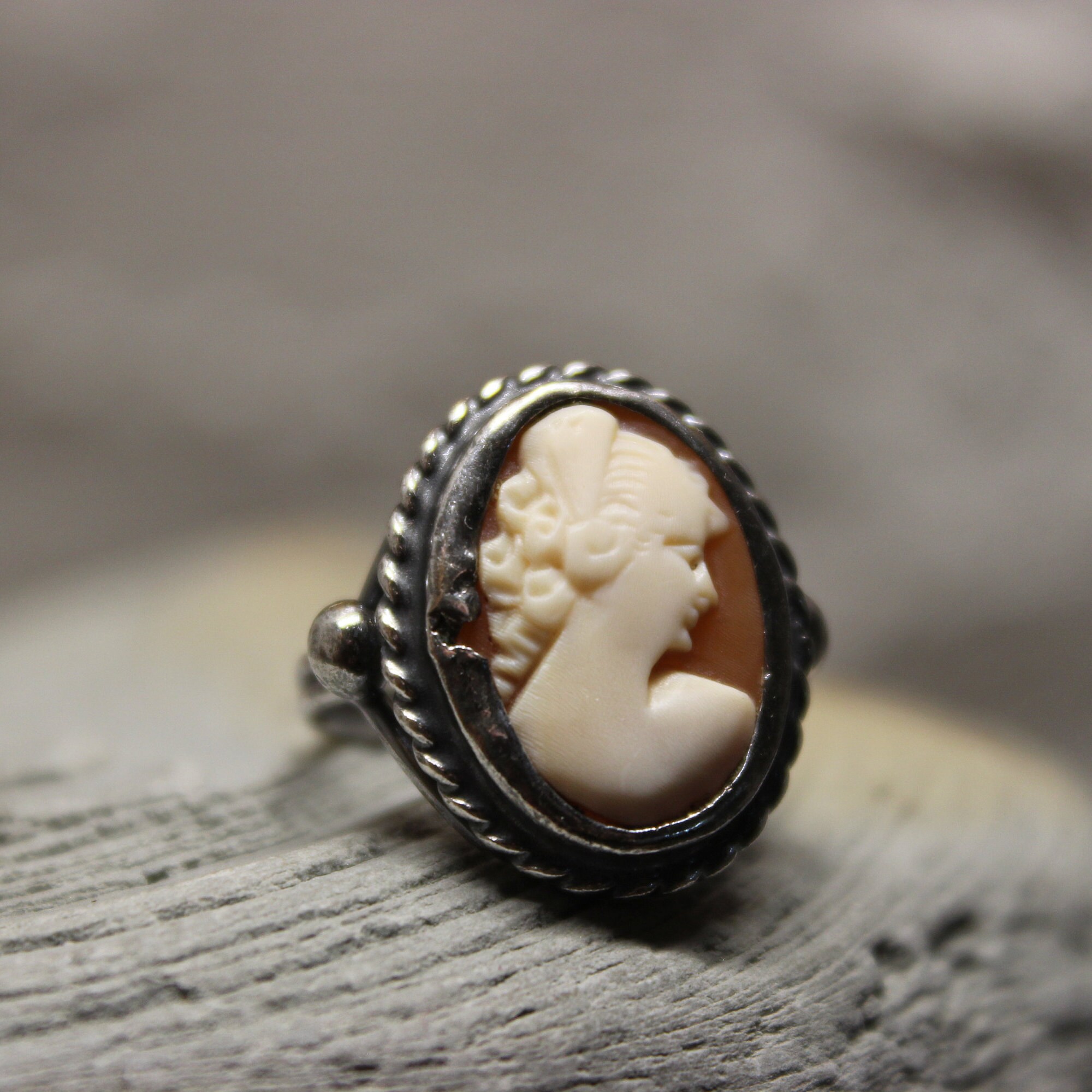 Cameo Ring, Roman Ring, Solid Silver Ring, Sterling Silver Ring, Renai –  Adina Stone Jewelry