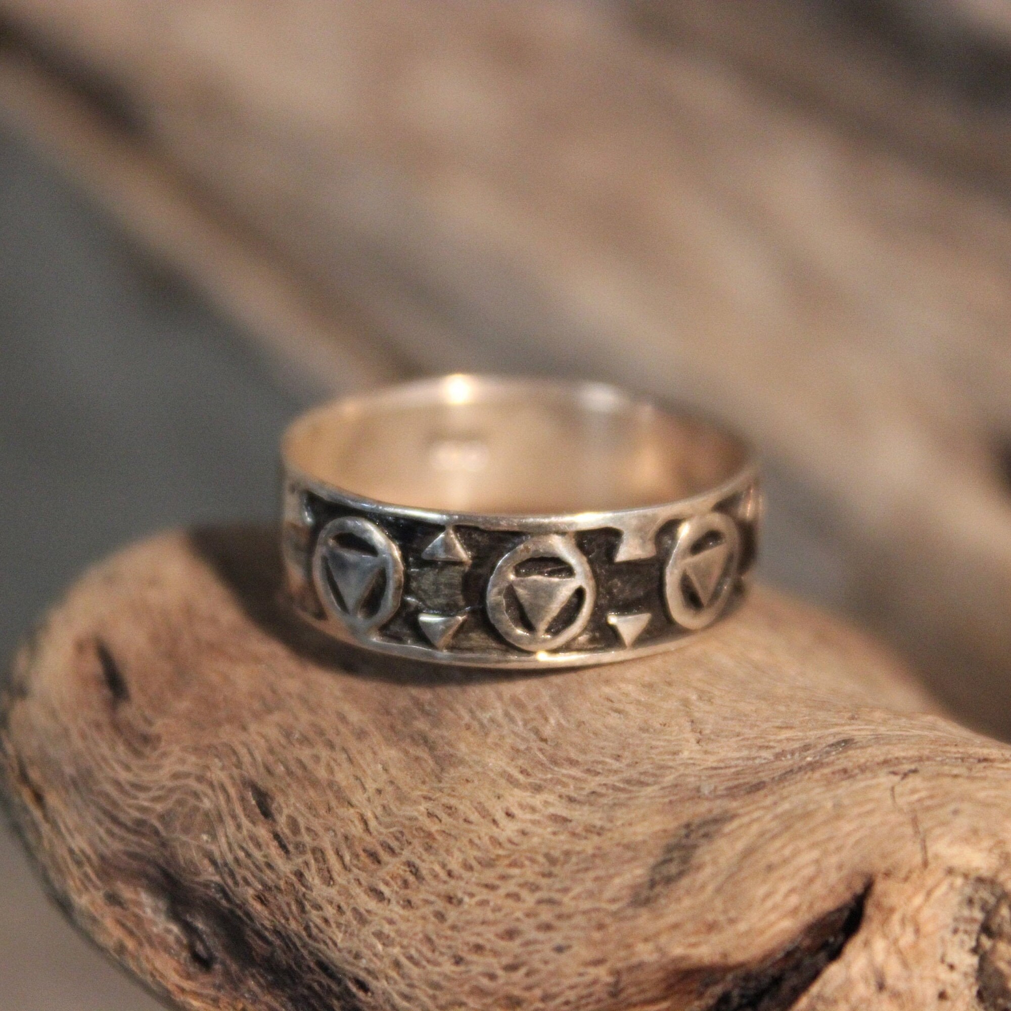 Mens Viking Ring Sterling Viking Band Ring Norse Celtic Ring 3.1 Grams