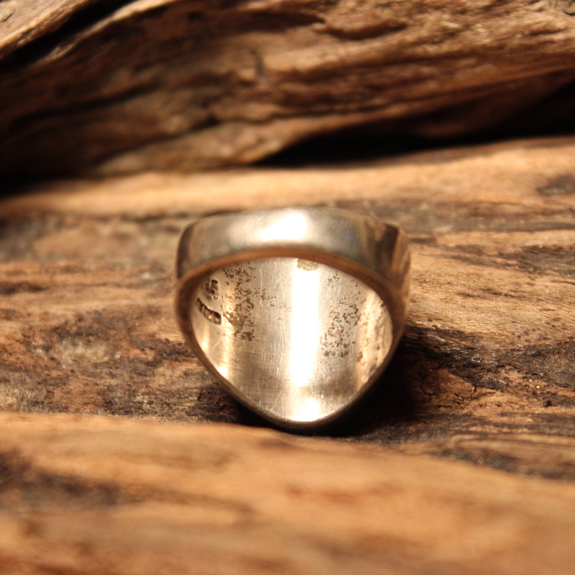 Mens Vintage Silver Ring Heavy 19.3 Grams Sterling Silver 925 Mens Onyx