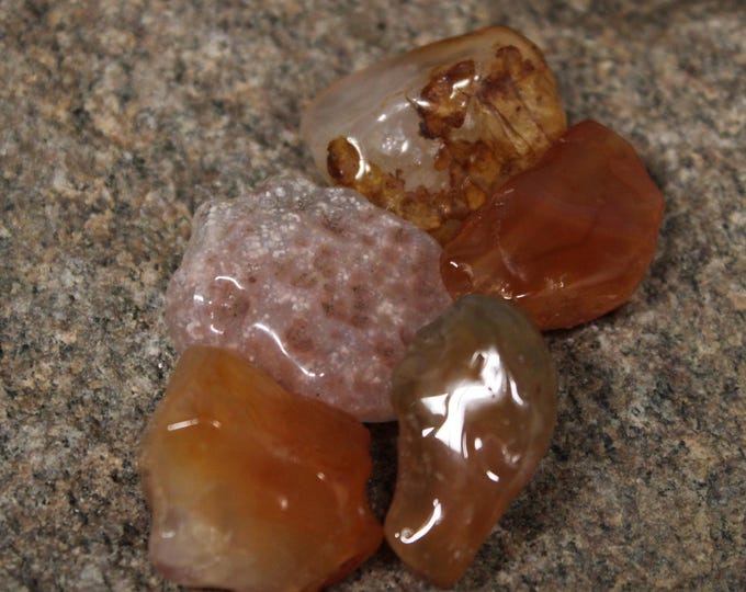 Natural Carnelian 5 Large Orange Carnelian Stones 372Ct Jewelry Making Carnelian Natural Stone Necklace Pendant Carnelian Stone 74.5 Grams