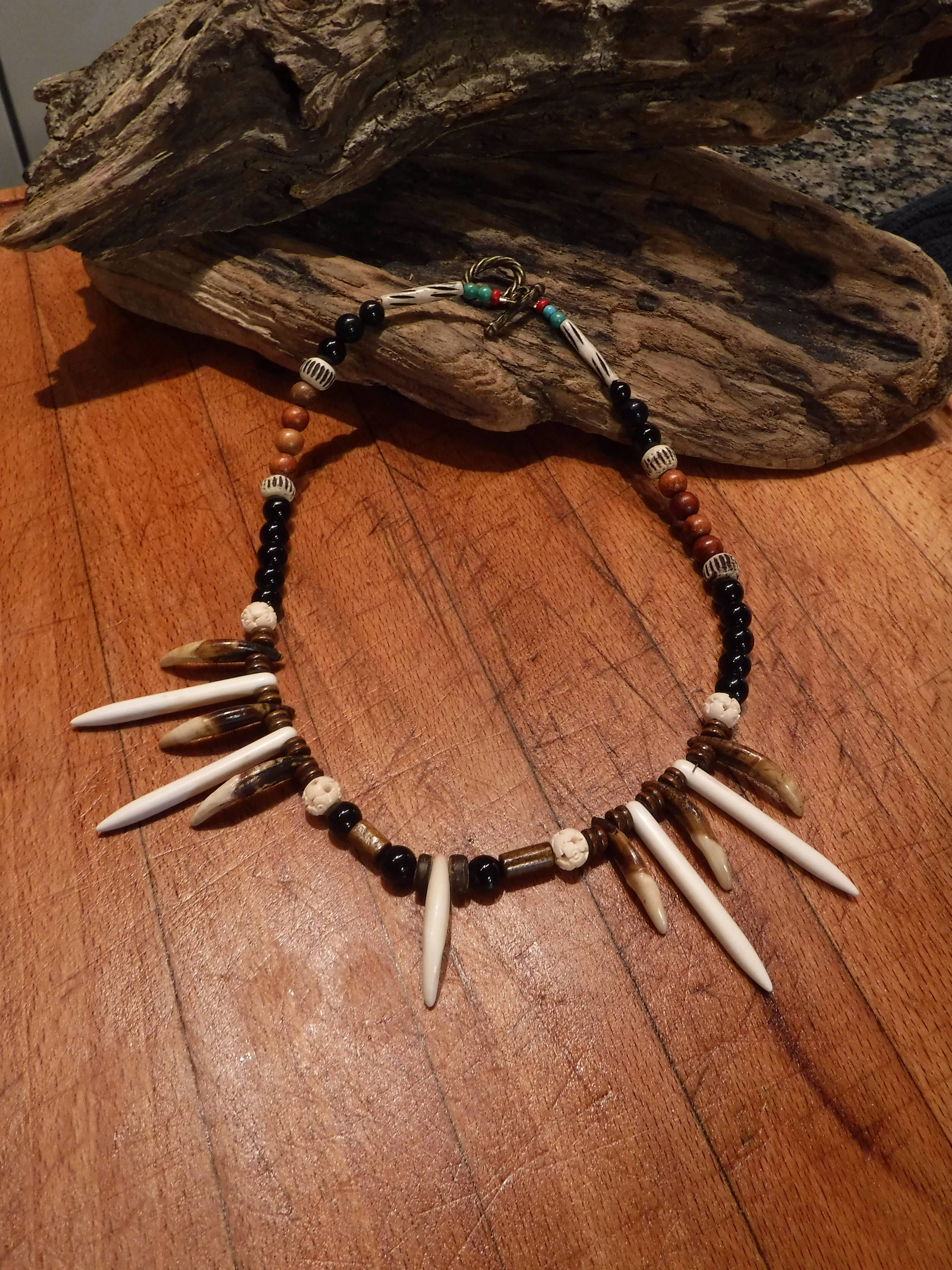 Wolf Tooth Necklace Wolf Teeth Necklace Wolf Necklace Tribal Wolf Tooth
