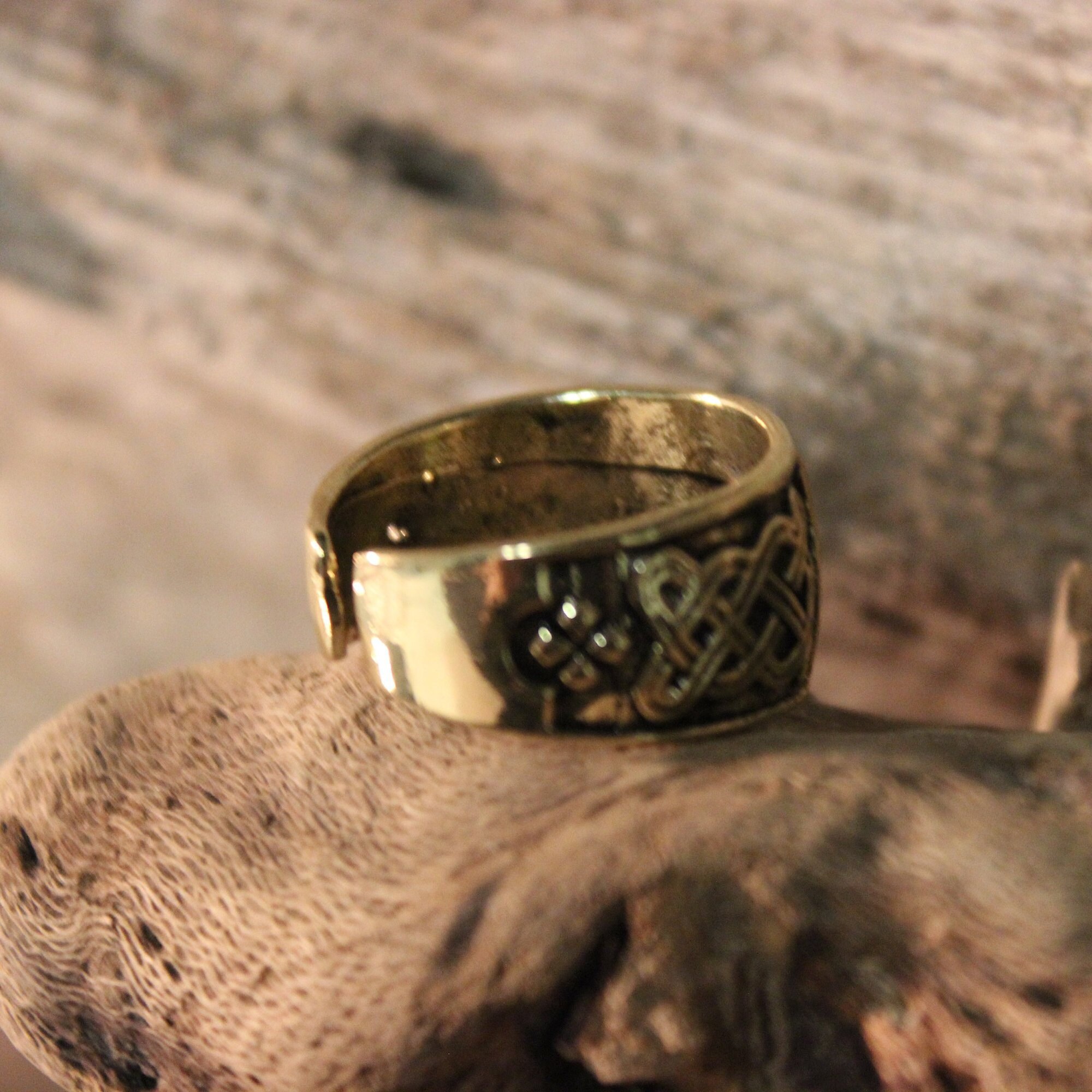 Mens Viking Ring Bronze Viking Band Ring Norse Ring Celtic Ring 8.5