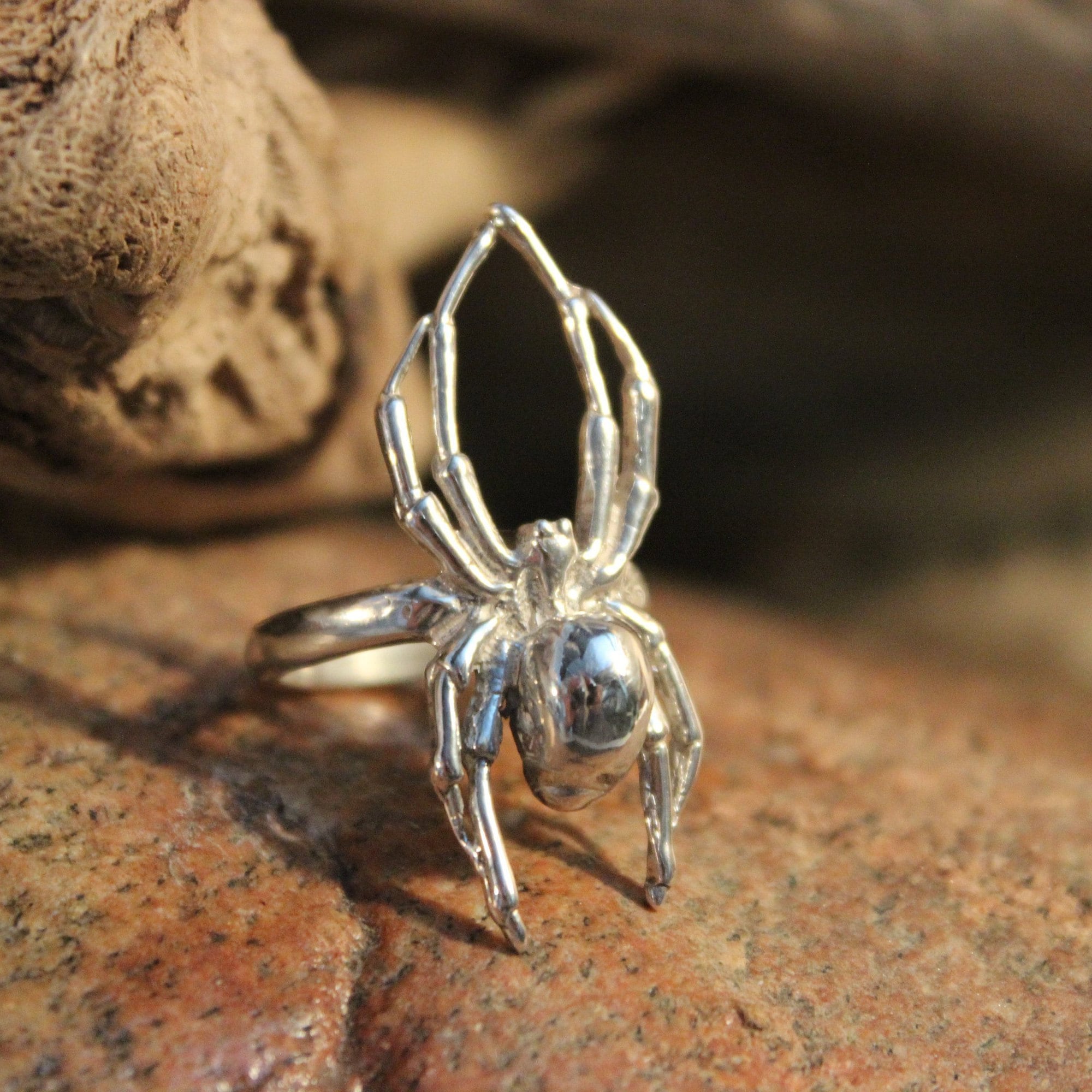 Vintage Sterling Silver Spider Ring Large Spider Ring Size 6.5 Weight 8