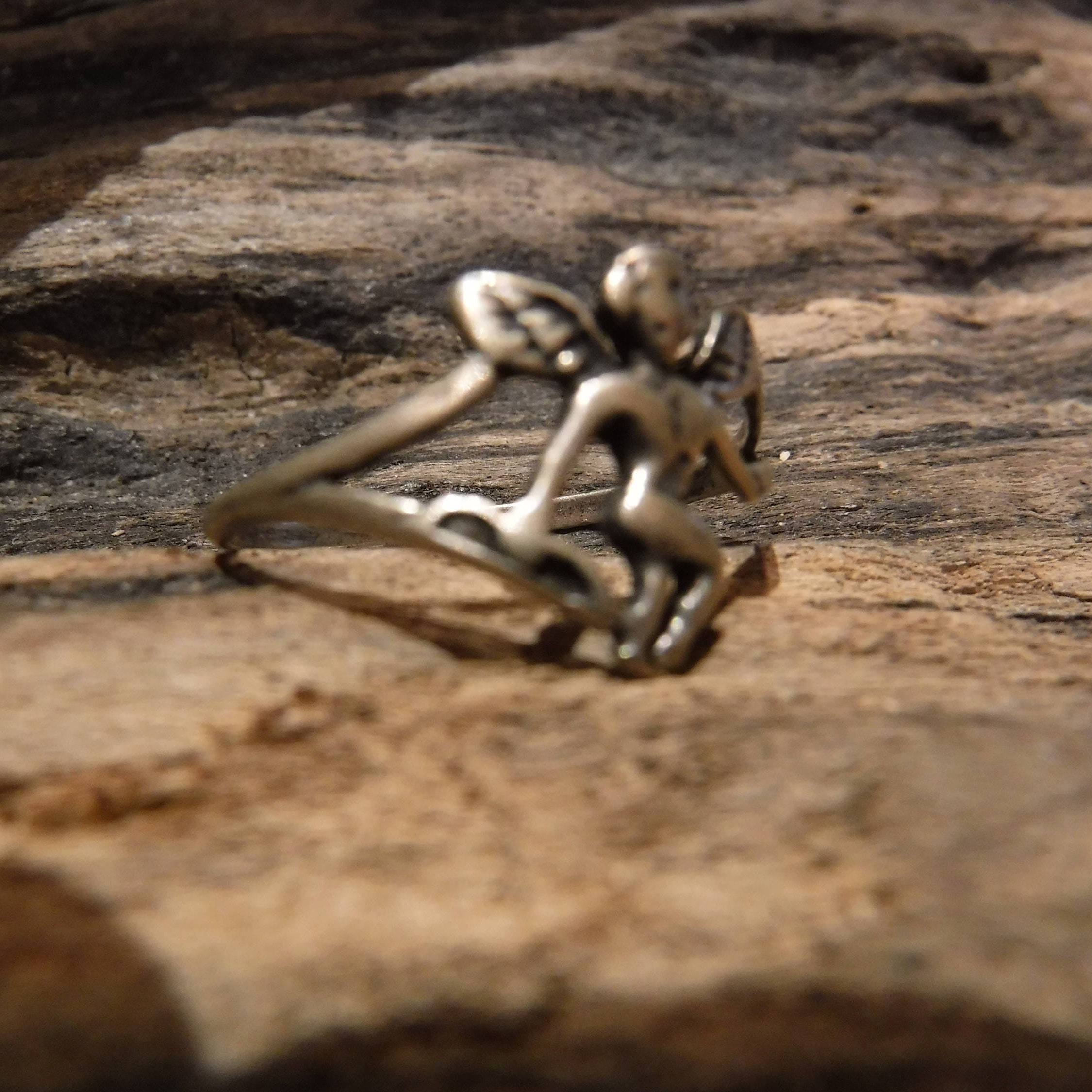 Vintage Sterling Silver Fairy Ring Size 8.25 Vintage Fairy Ring 1.4