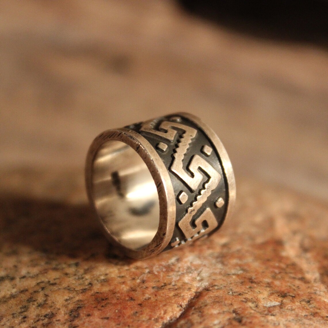 Mens Viking Ring Sterling Viking Band Ring Norse Ring Celtic Etsy