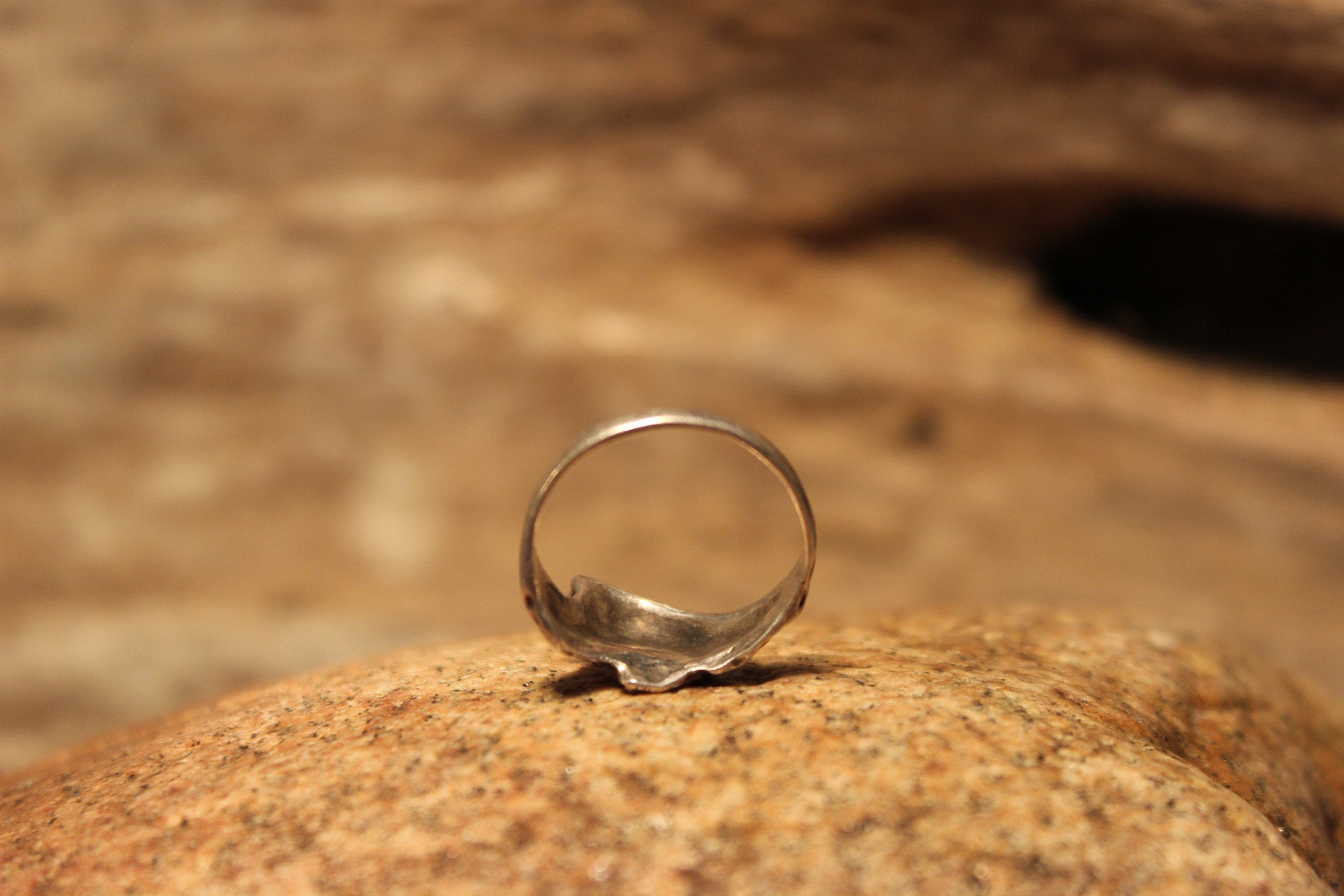 Vintage Sterling Silver Naked Woman Erotic Ring 2.7 Grams Size 