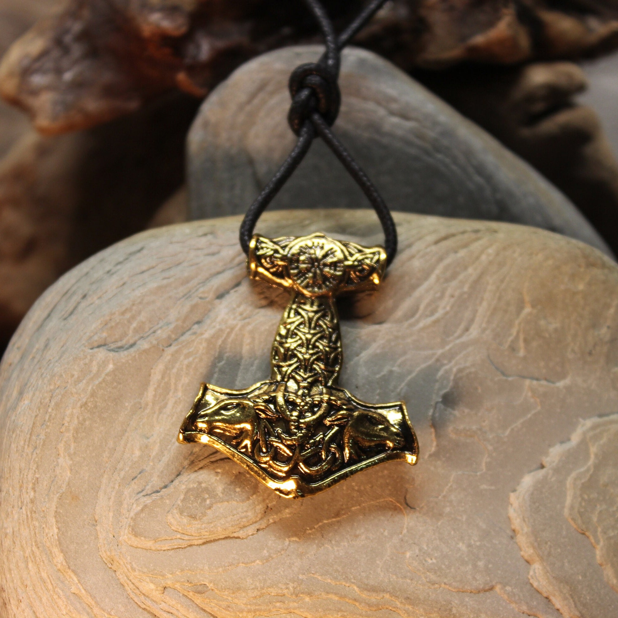 Thors Hammer Necklace - Jormungandr – Vikings of Valhalla US