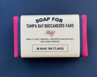 Tampa Bay Buccaneers Gift - Tampa Bay Buccaneers  Soap! Funny Gift - Unique Gift - Personalized gift  to celebrate Bucs fan!