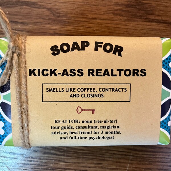 Funny Realtor Soap Gift: Wildflower Scented Handmade Soap
