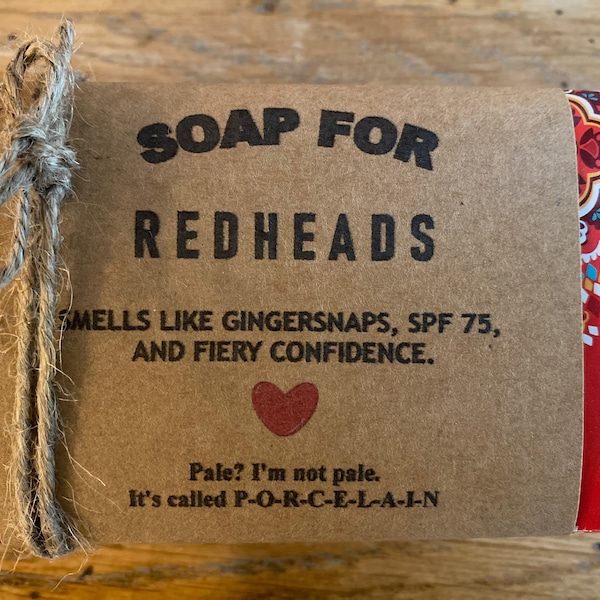 Redheads Soap! Redheads Gift! Unique gift Funny gift Natural soap