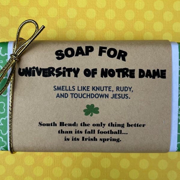 Notre Dame Soap: Fighting Irish Scented Gift