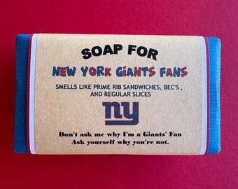 Giants Soap: New York Giants Funny Gift for Super Fan NY Giants