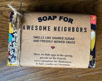 Funny Neighbor Soap Gift: Handmade Wildflower Scented Soap