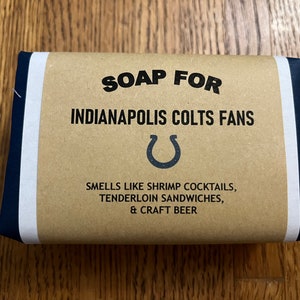 Indianapolis Colts Geschenk - Indy Colts Seife! Lustiges Geschenk - Einzigartiges Geschenk - Personalisiertes Geschenk, um Colts-Fan zu feiern