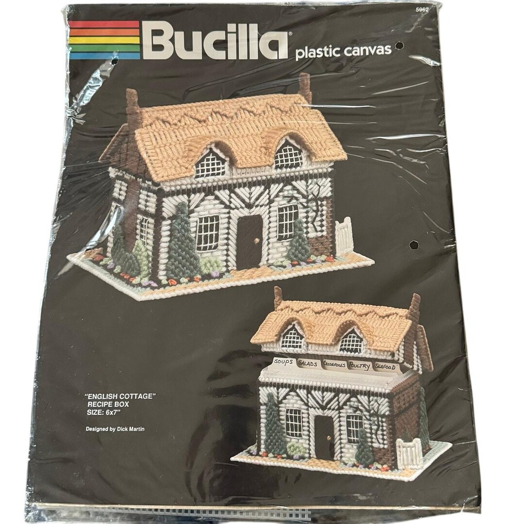 Bucilla Kreuzstich-Set „English Cottage“ – 17,8 X 38,1 Cm, Inkl. Garn, Nadel, Anleitung