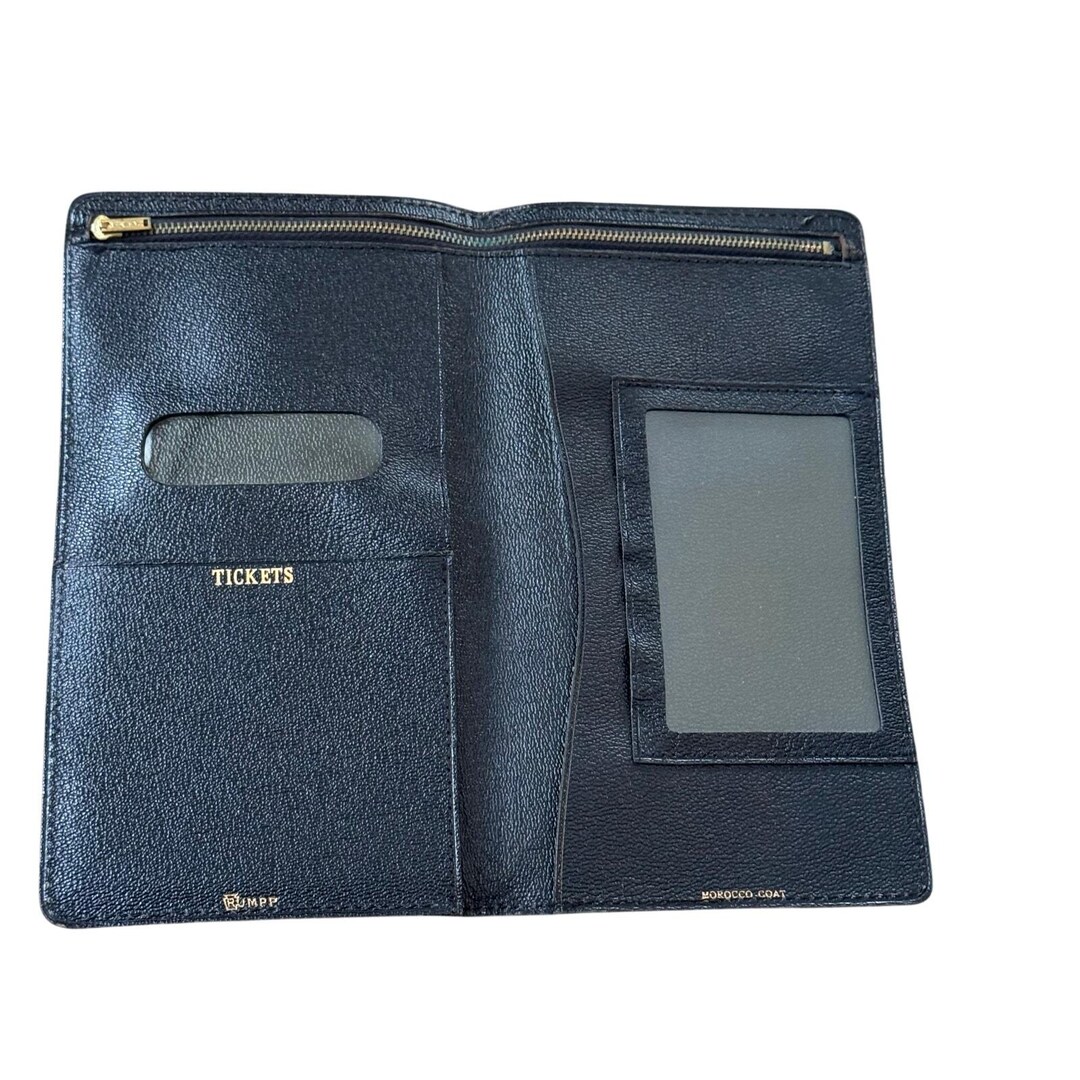 Rumpp Wallet Vintage Rumpp Black Morocco Goat Leather Travel Ticket Wallet 4x7x5 ...