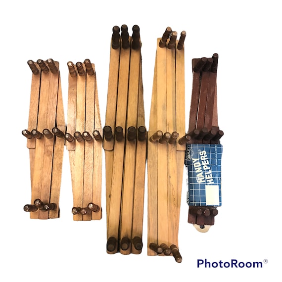 Lot 5 Accordion Peg Wood Rack Hangers Vintage Wall Hooks Mugs Etsy