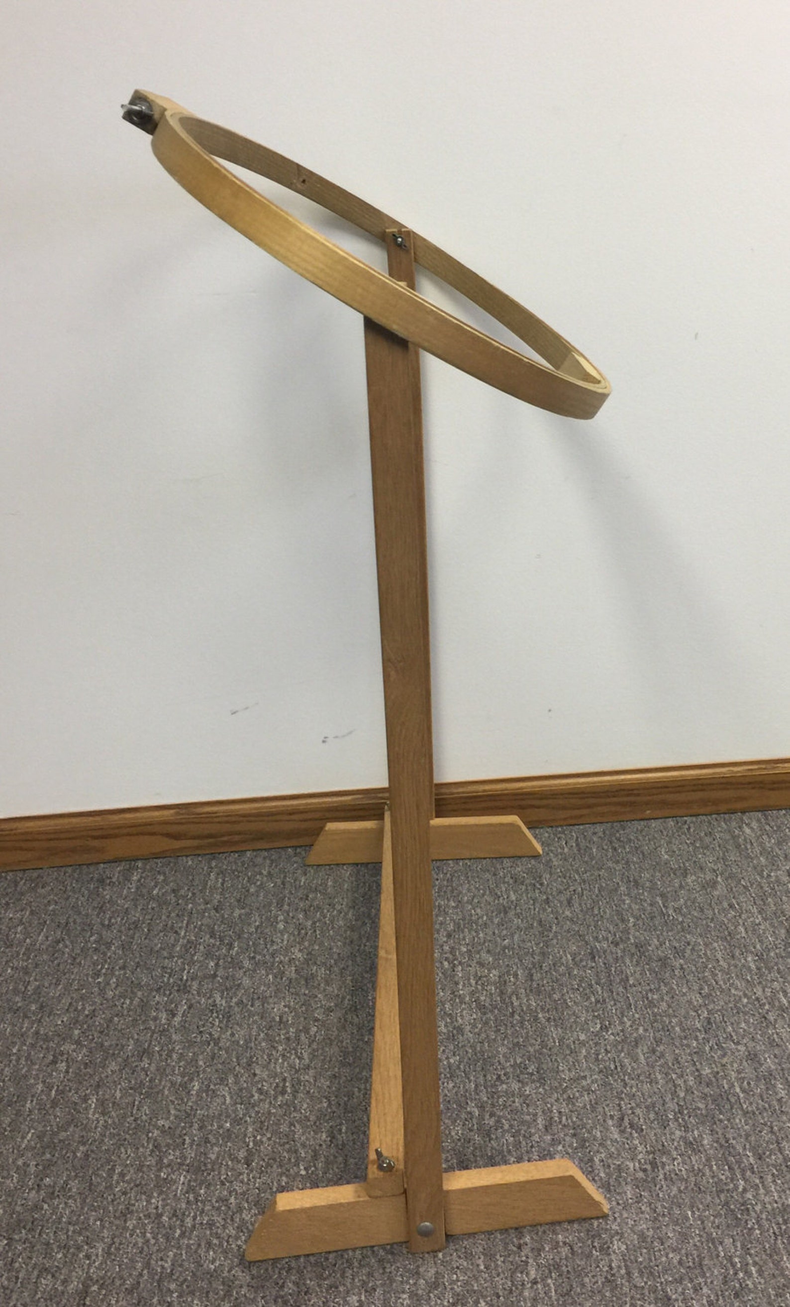 Quilting Embroidery Hoop Floor Stand Oval Wood Frame With Etsy