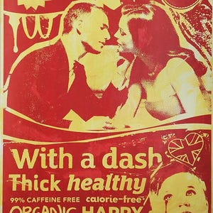 Food Collage Silkscreen Screenprint