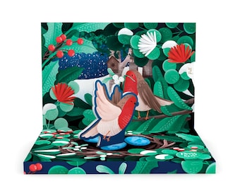 Nature's Symphony: The Robins Music Box Card